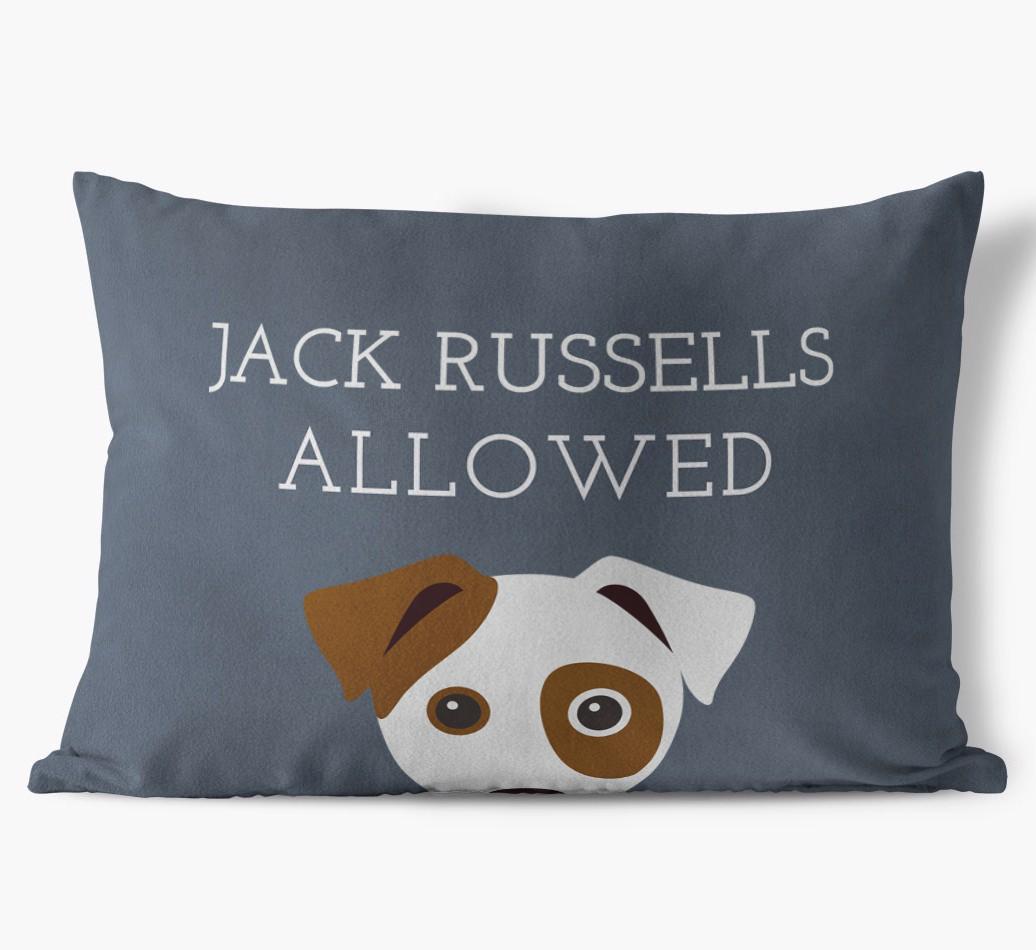 Dogs Allowed: Personalised {breedFullName} Soft Touch Cushion