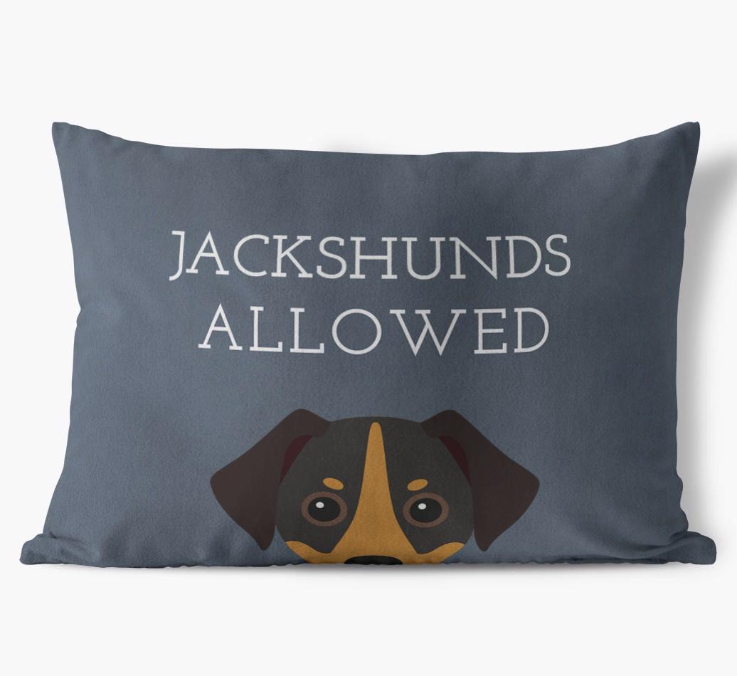 Dogs Allowed: Personalized {breedFullName} Soft Touch Pillow