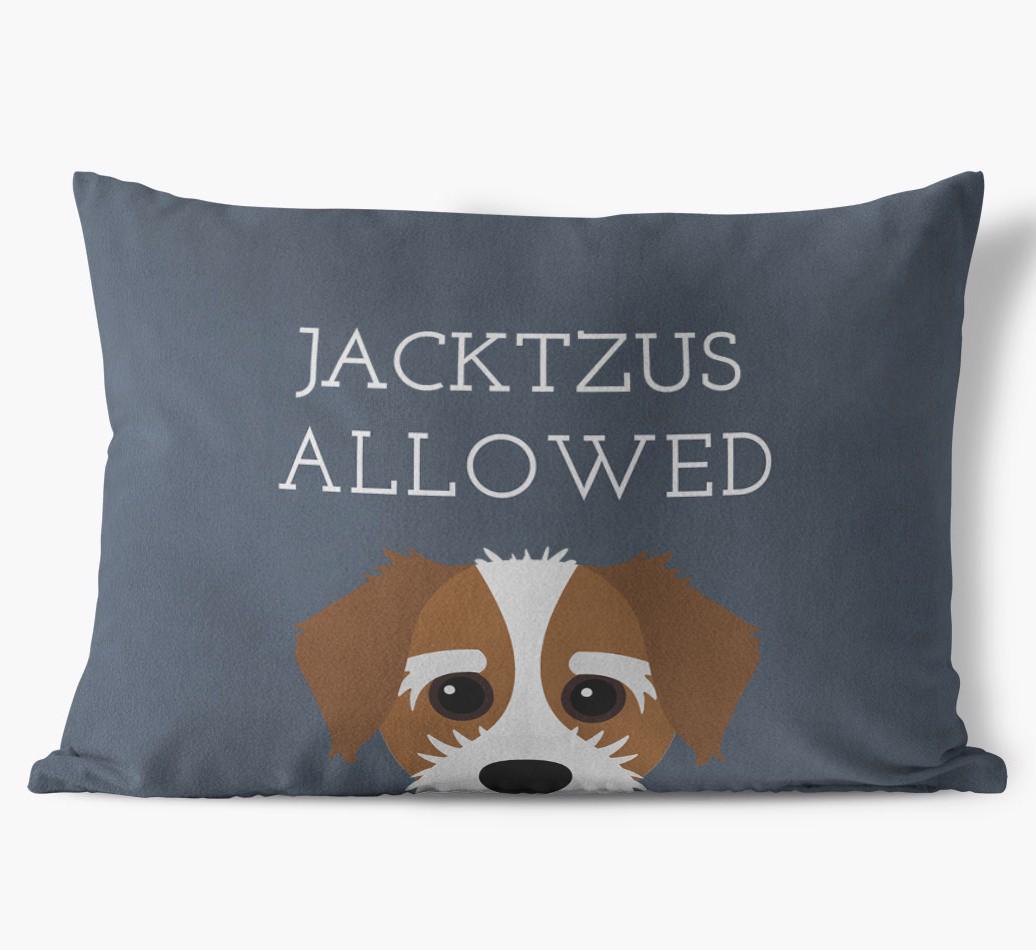 Dogs Allowed: Personalized {breedFullName} Soft Touch Pillow