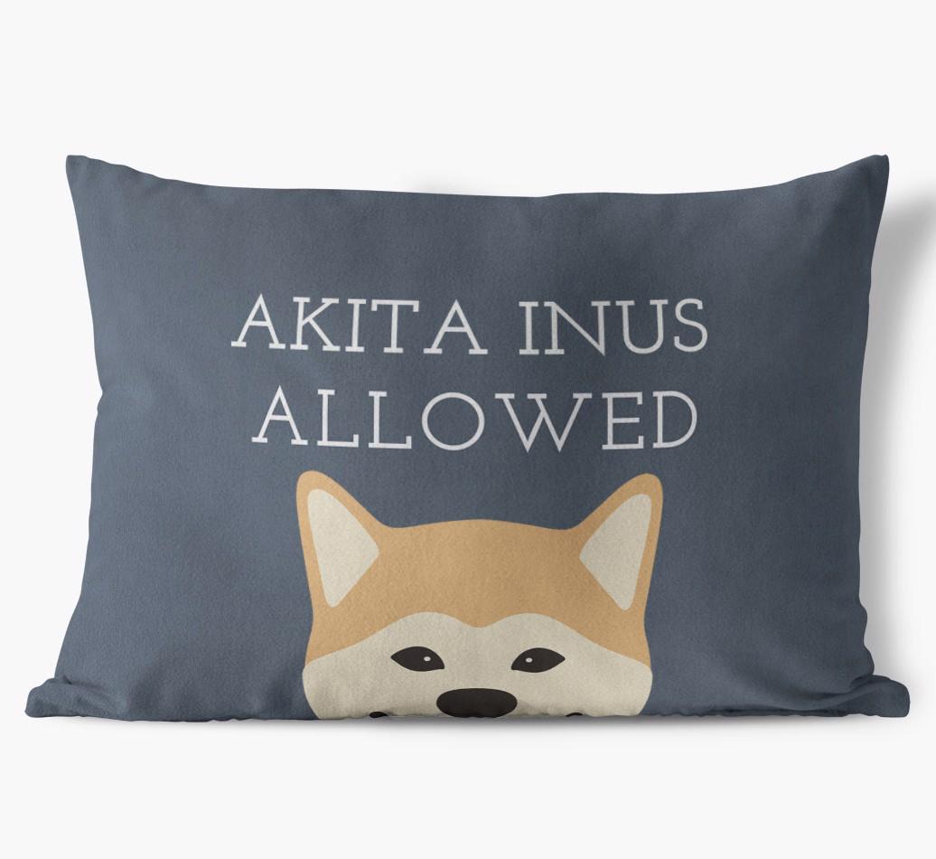 Dogs Allowed: Personalized {breedFullName} Soft Touch Pillow