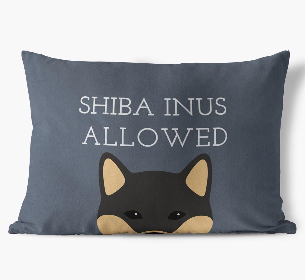 Dogs Allowed: Personalized {breedFullName} Soft Touch Pillow