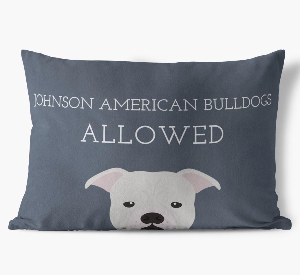 Dogs Allowed: Personalized {breedFullName} Soft Touch Pillow