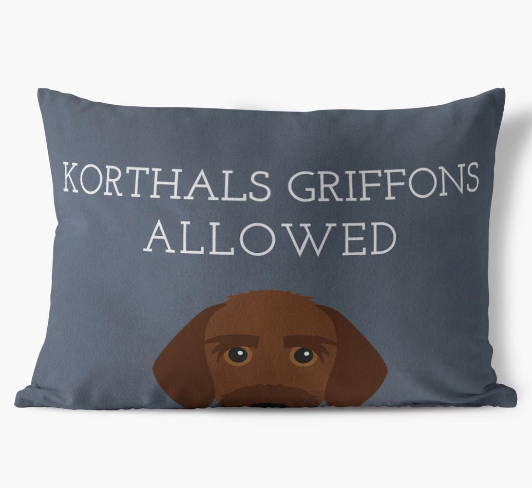 Dogs Allowed: Personalized {breedFullName} Soft Touch Pillow
