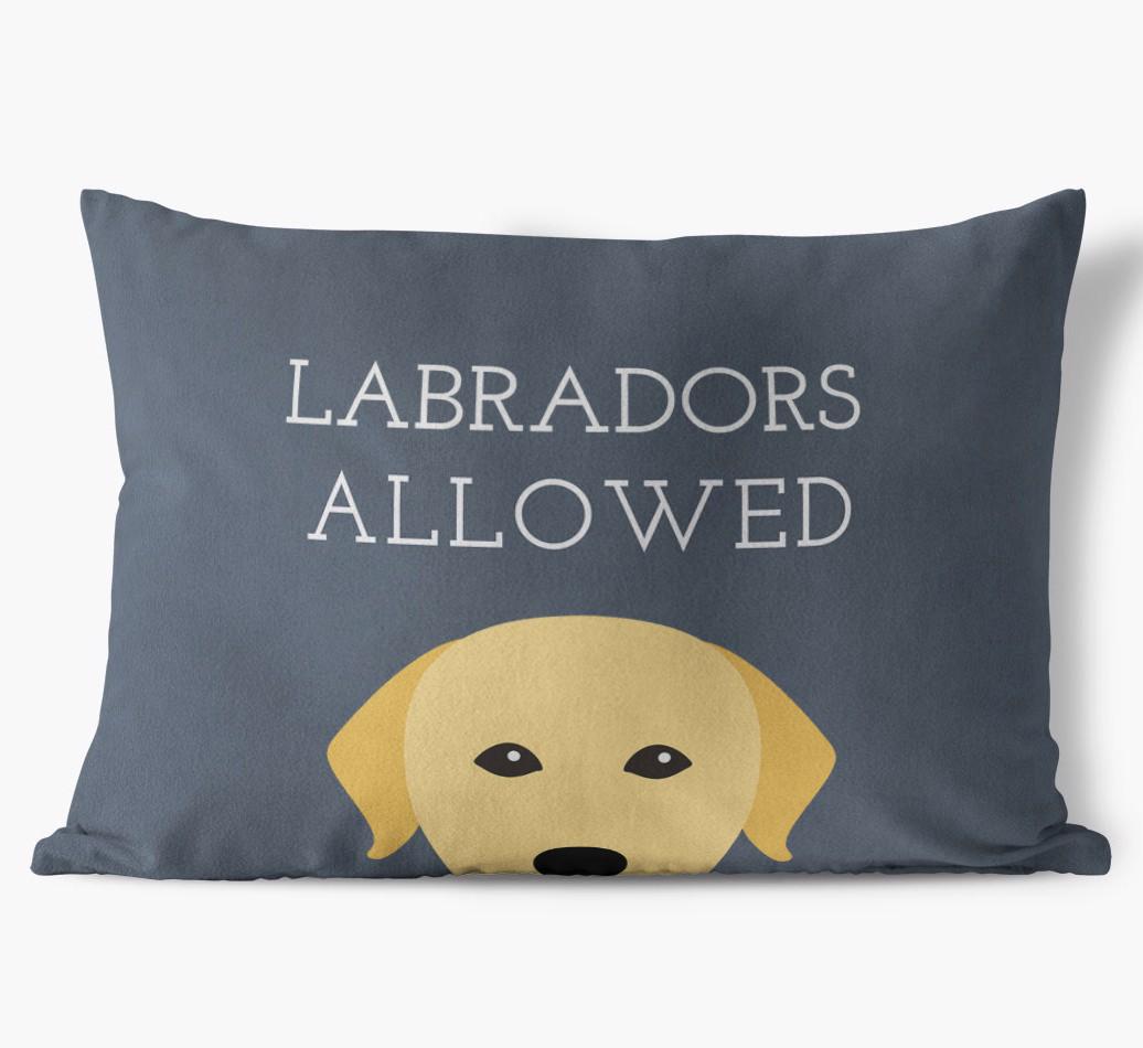 Dogs Allowed: Personalized {breedFullName} Soft Touch Pillow