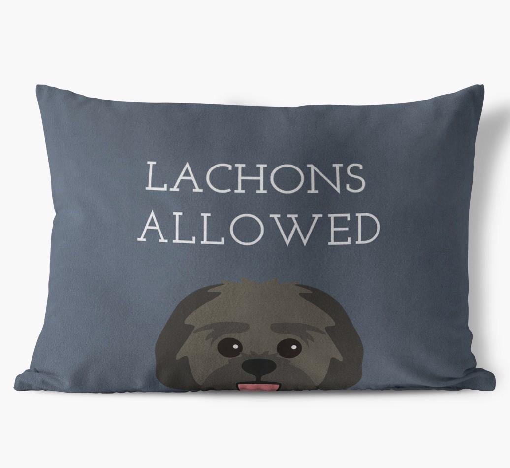 Dogs Allowed: Personalized {breedFullName} Soft Touch Pillow