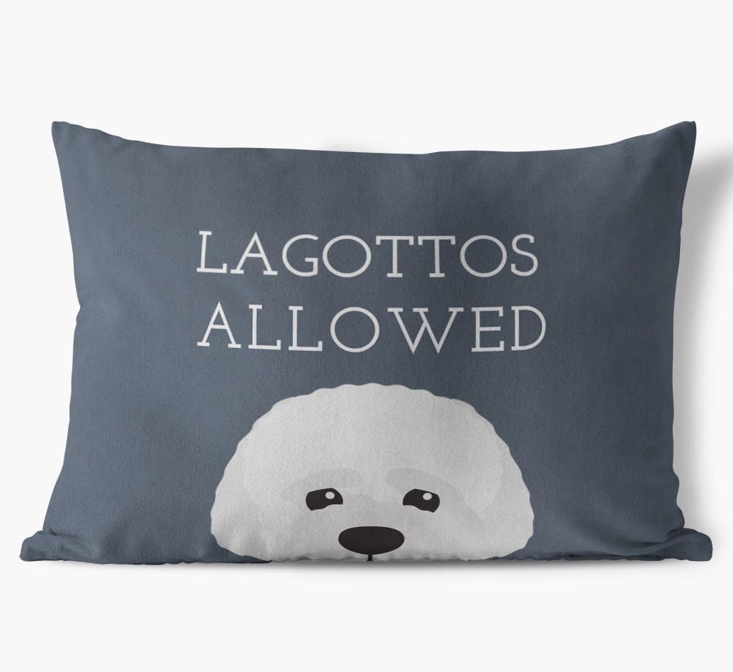 Dogs Allowed: Personalized {breedFullName} Soft Touch Pillow