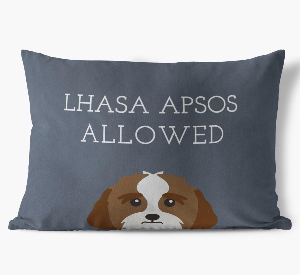 Dogs Allowed: Personalized {breedFullName} Soft Touch Pillow