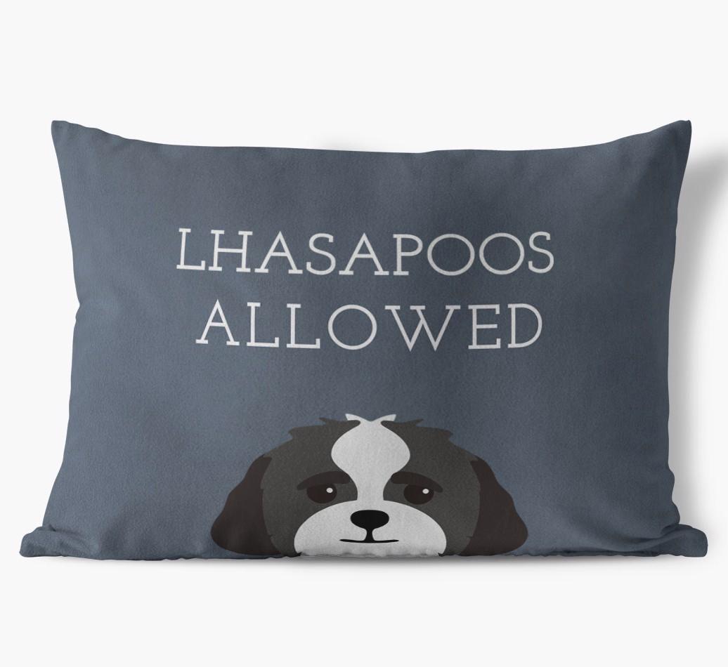 Dogs Allowed: Personalized {breedFullName} Soft Touch Pillow