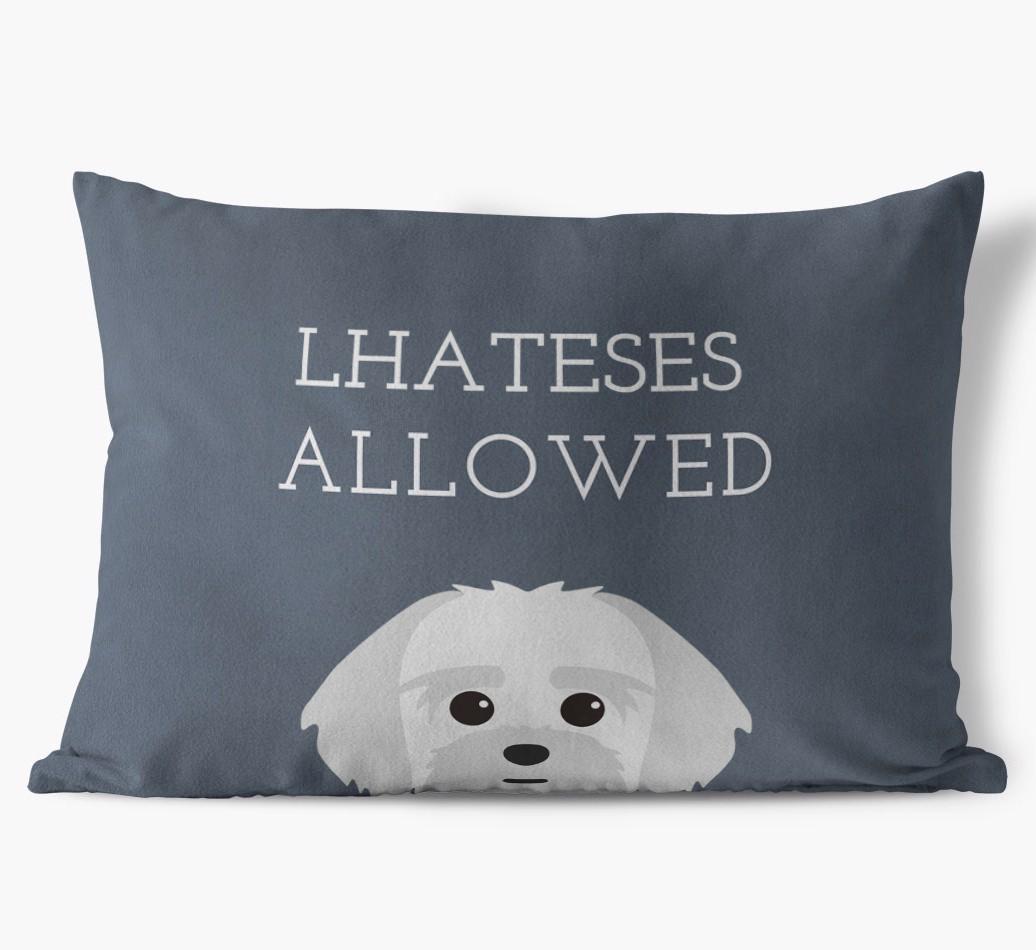Dogs Allowed: Personalized {breedFullName} Soft Touch Pillow