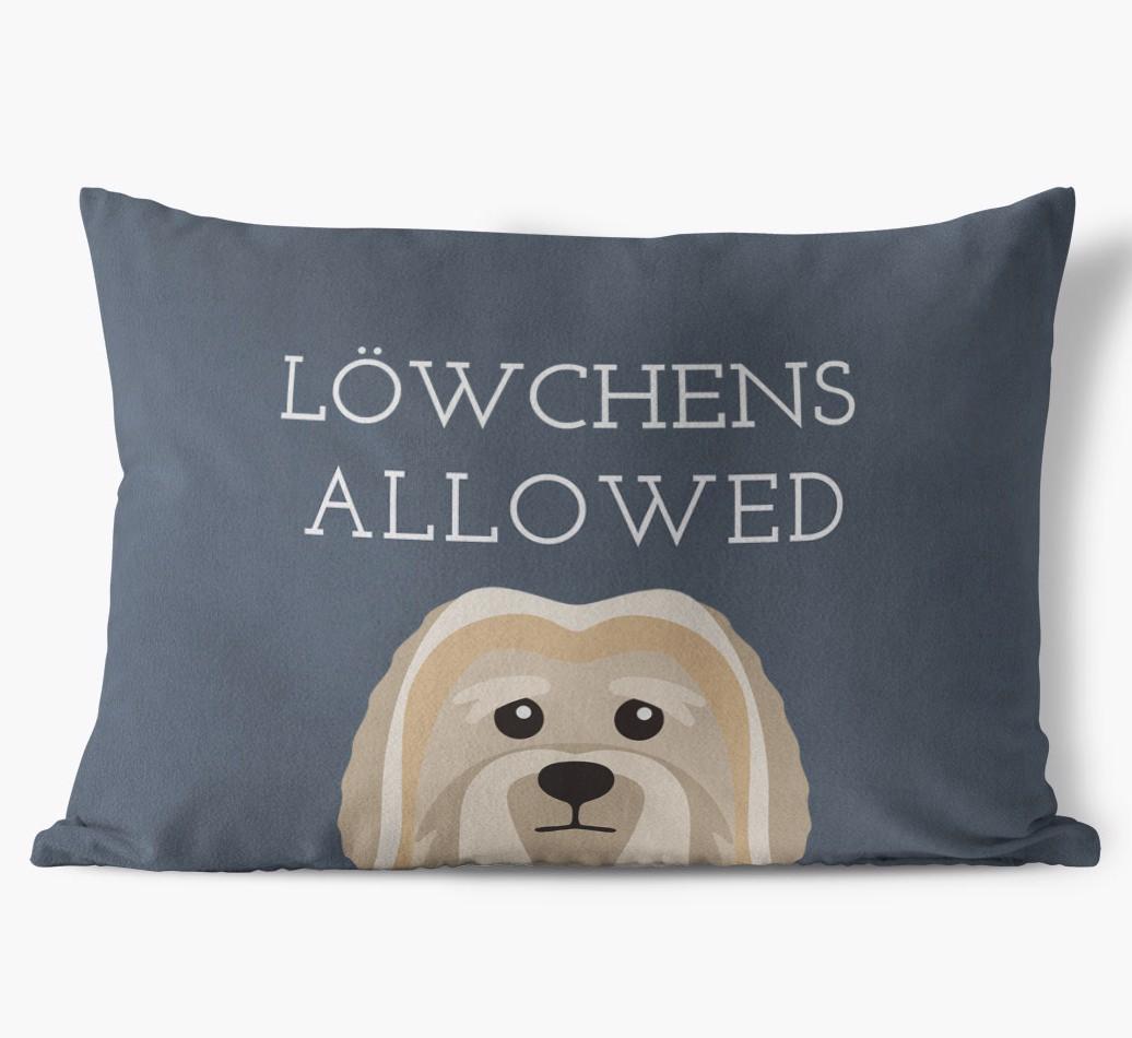 Dogs Allowed: Personalized {breedFullName} Soft Touch Pillow