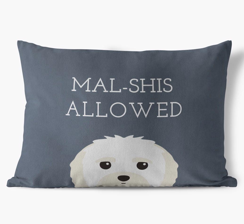 Dogs Allowed: Personalized {breedFullName} Soft Touch Pillow