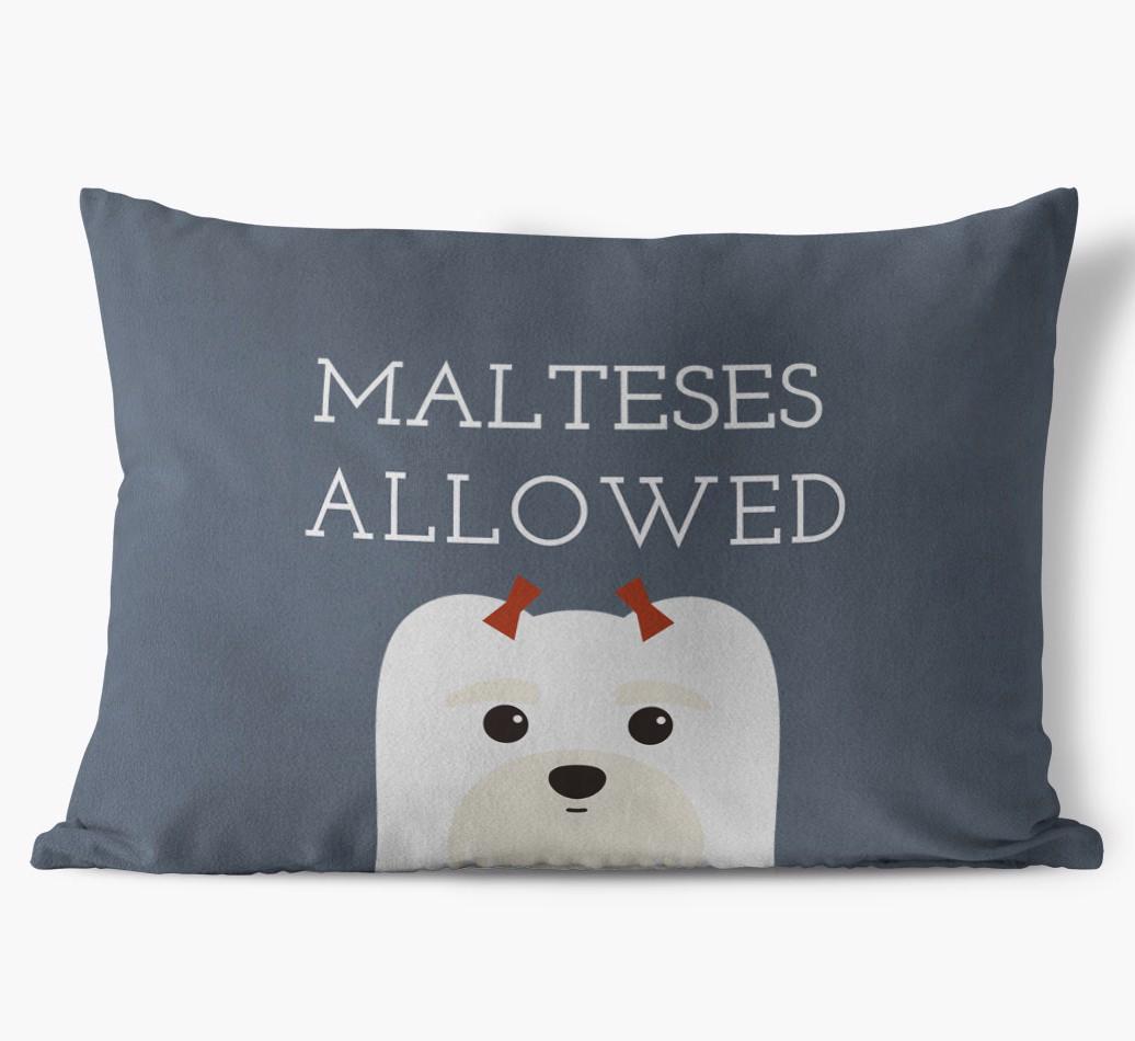 Dogs Allowed: Personalized {breedFullName} Soft Touch Pillow