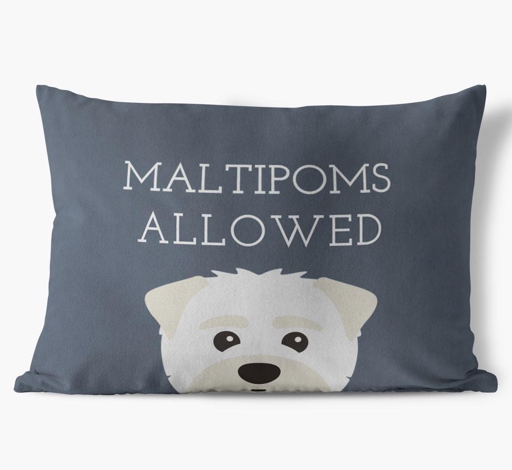 Dogs Allowed: Personalized {breedFullName} Soft Touch Pillow