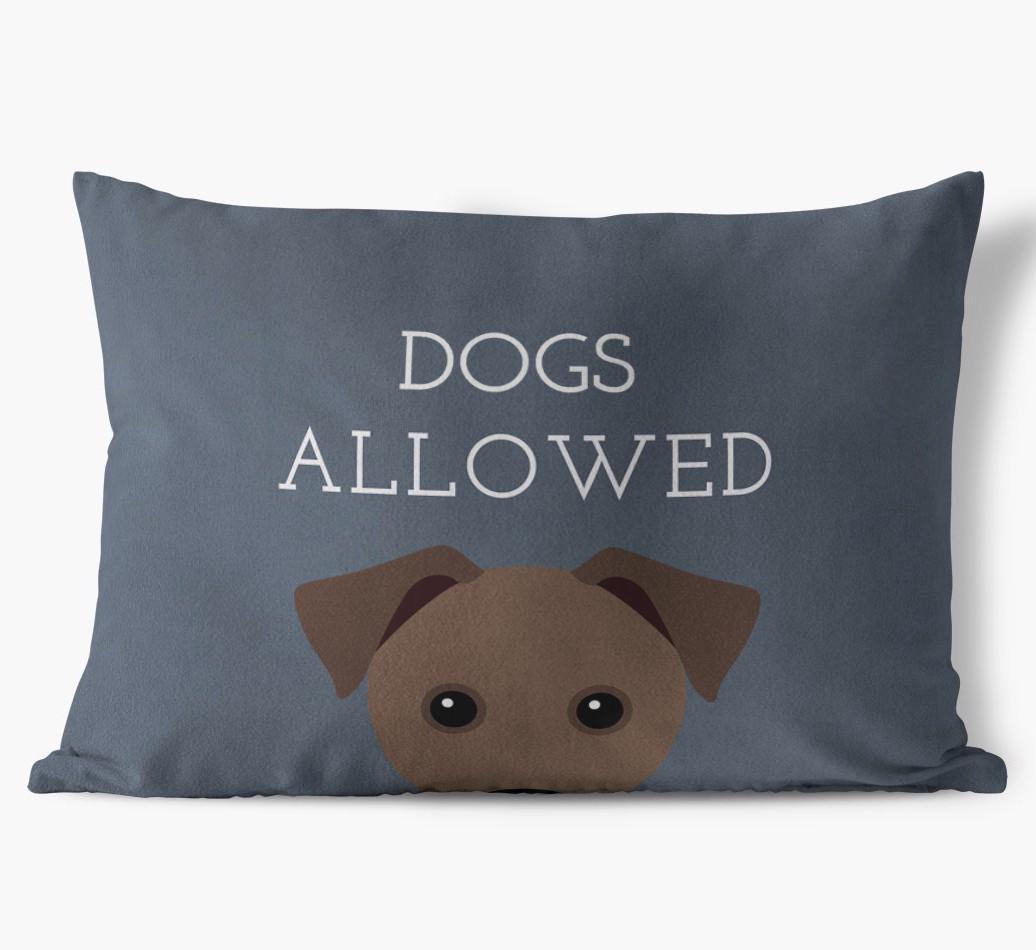 Dogs Allowed: Personalized {breedFullName} Soft Touch Pillow