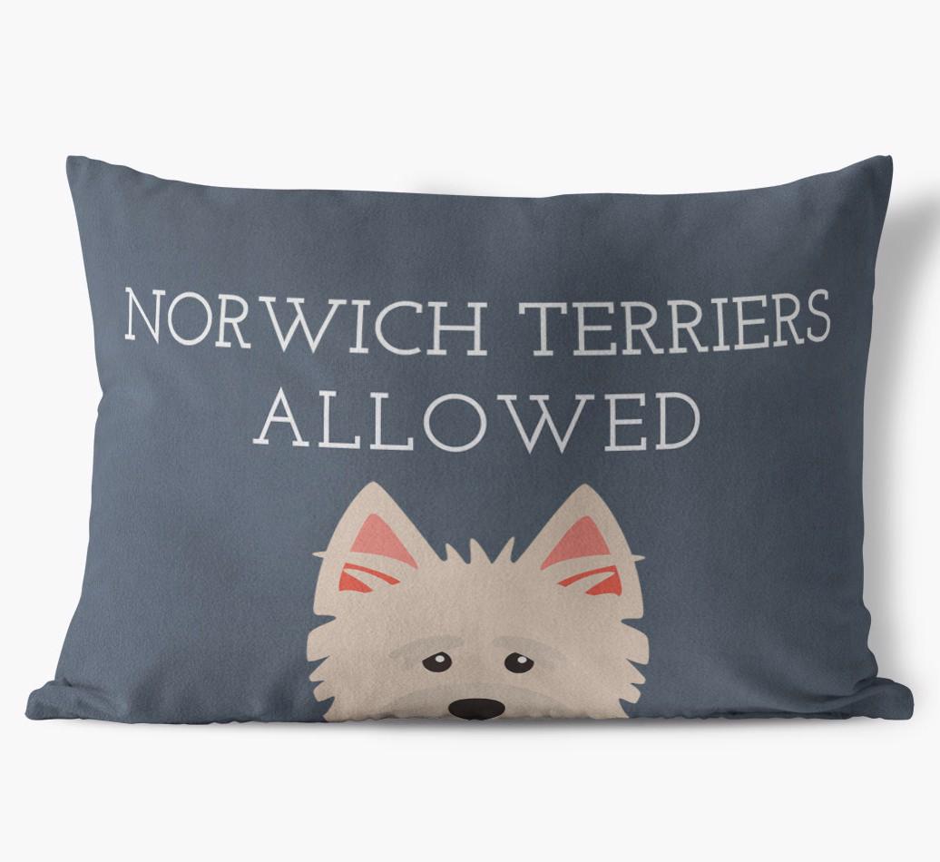 Dogs Allowed: Personalized {breedFullName} Soft Touch Pillow