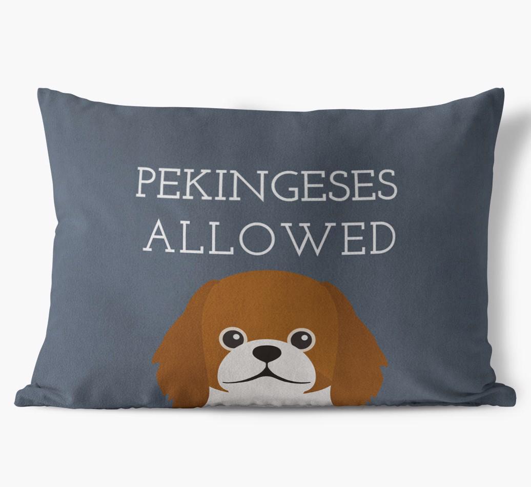 Dogs Allowed: Personalized {breedFullName} Soft Touch Pillow