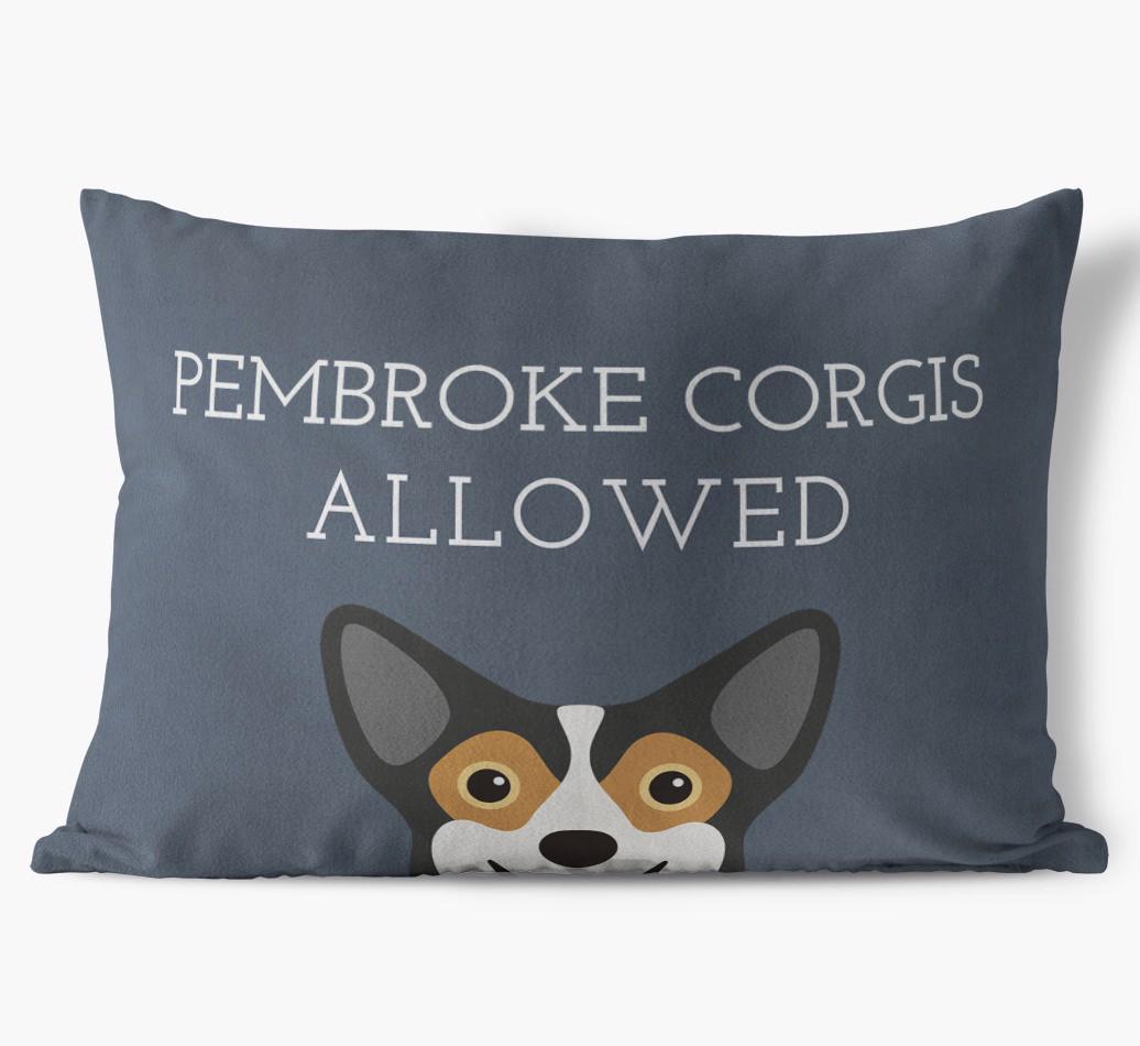 Dogs Allowed: Personalized {breedFullName} Soft Touch Pillow
