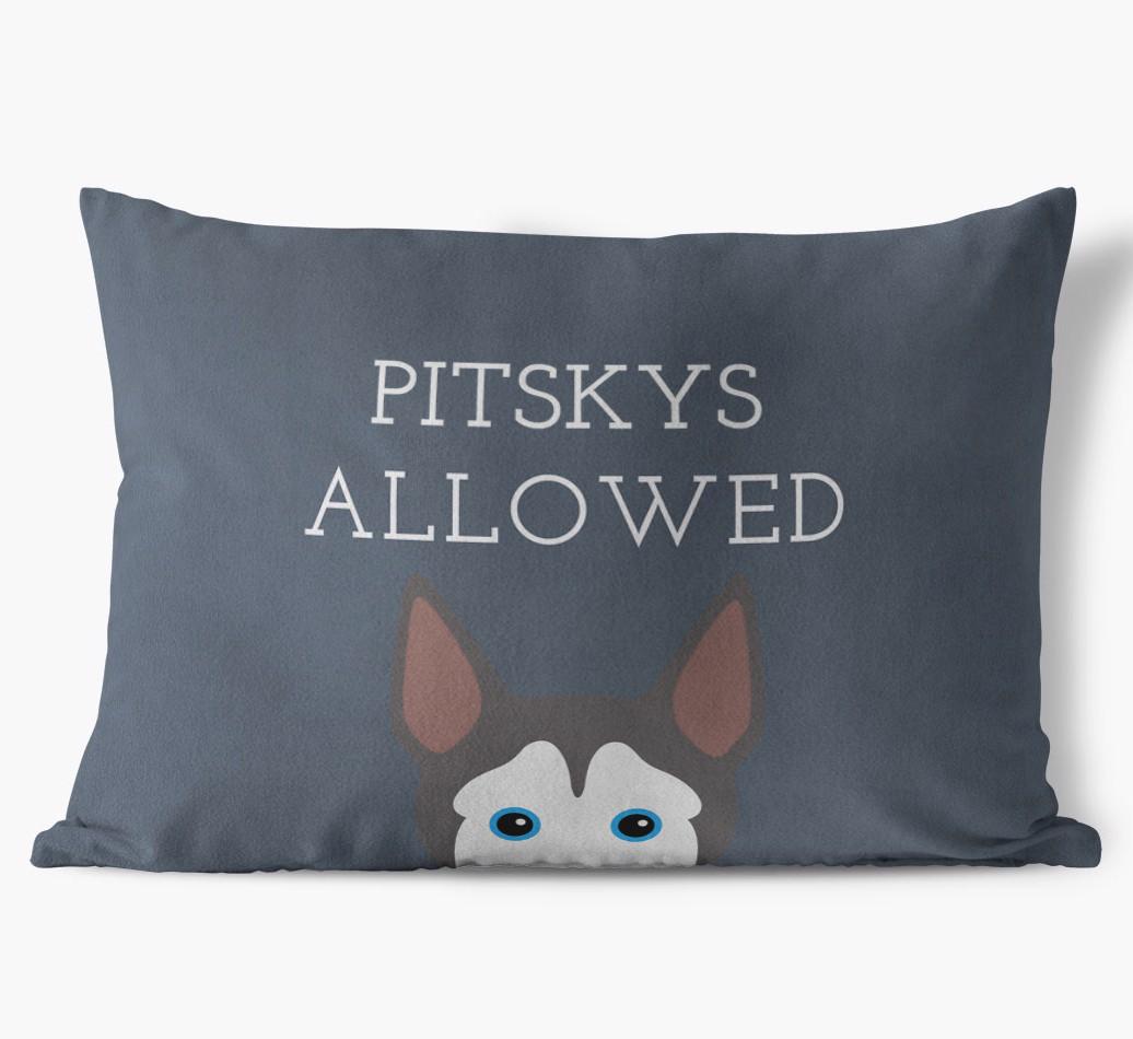 Dogs Allowed: Personalized {breedFullName} Soft Touch Pillow