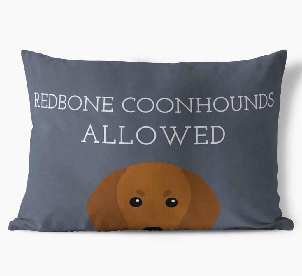 Dogs Allowed: Personalized {breedFullName} Soft Touch Pillow