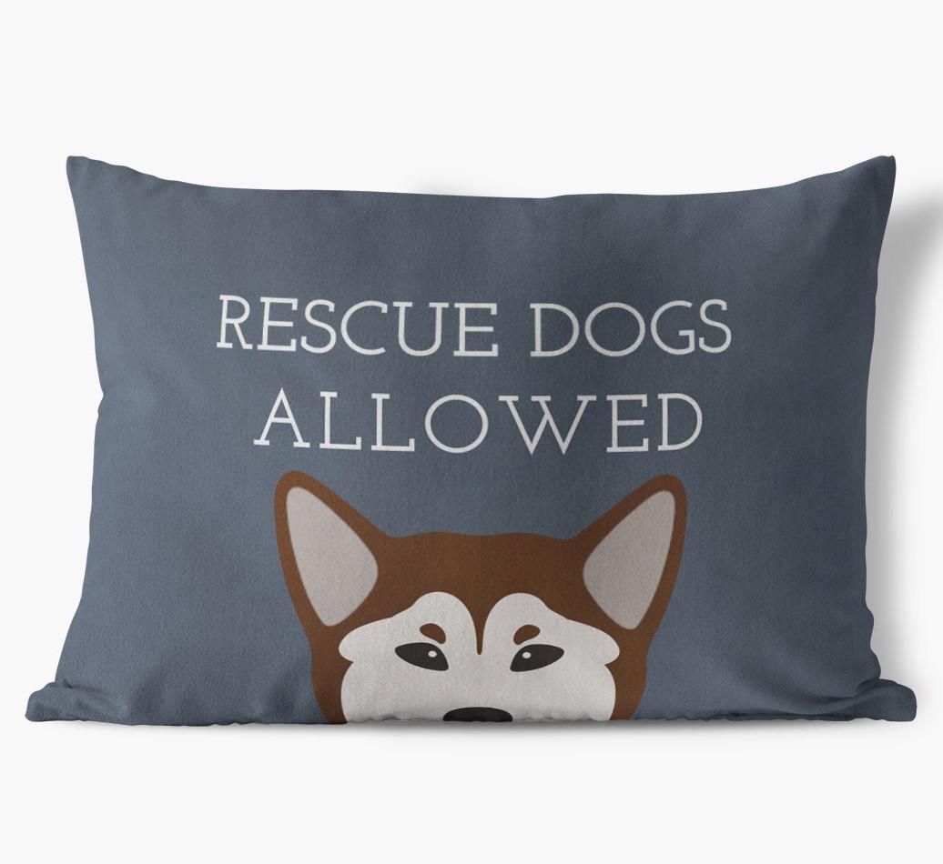 Dogs Allowed: Personalized {breedFullName} Soft Touch Pillow