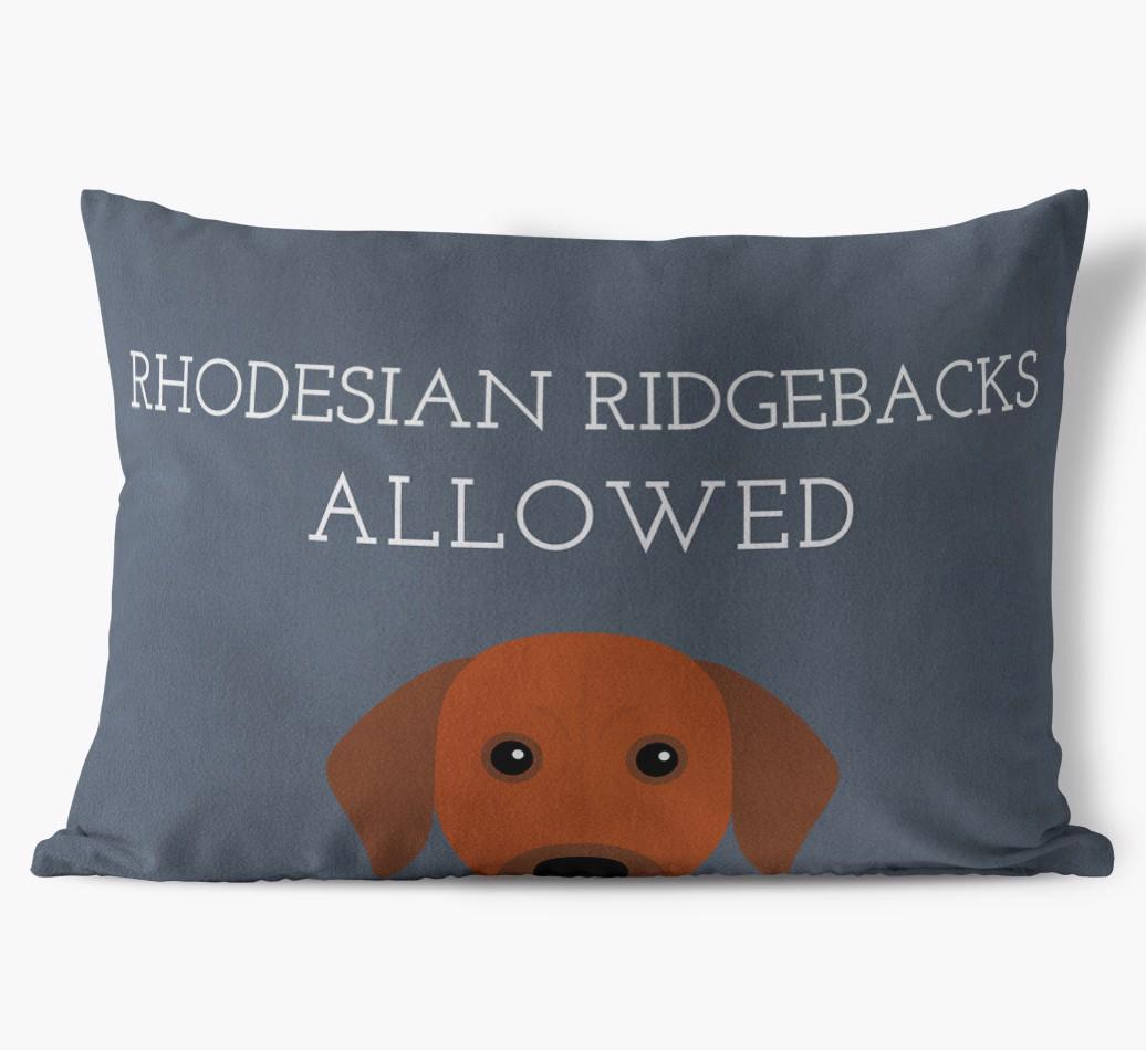 Dogs Allowed: Personalized {breedFullName} Soft Touch Pillow