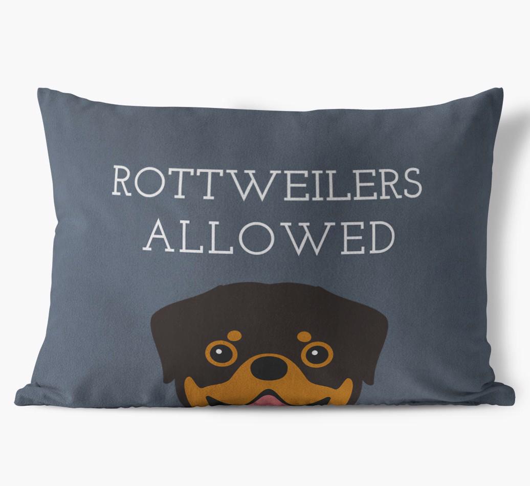 Dogs Allowed: Personalized {breedFullName} Soft Touch Pillow
