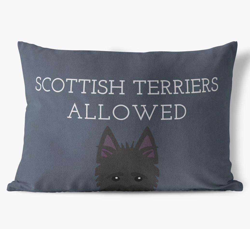 Dogs Allowed: Personalized {breedFullName} Soft Touch Pillow