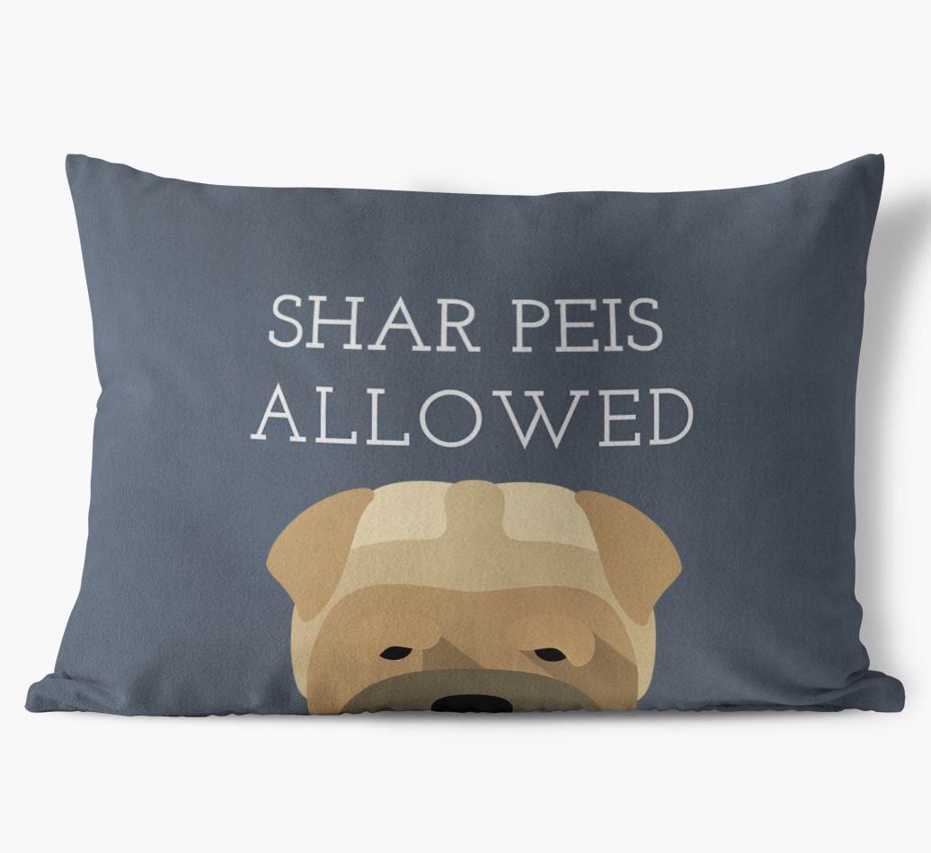 Dogs Allowed: Personalized {breedFullName} Soft Touch Pillow
