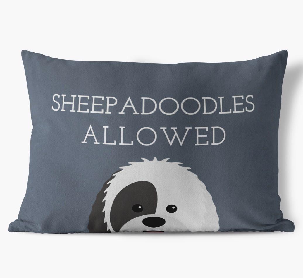 Dogs Allowed: Personalized {breedFullName} Soft Touch Pillow