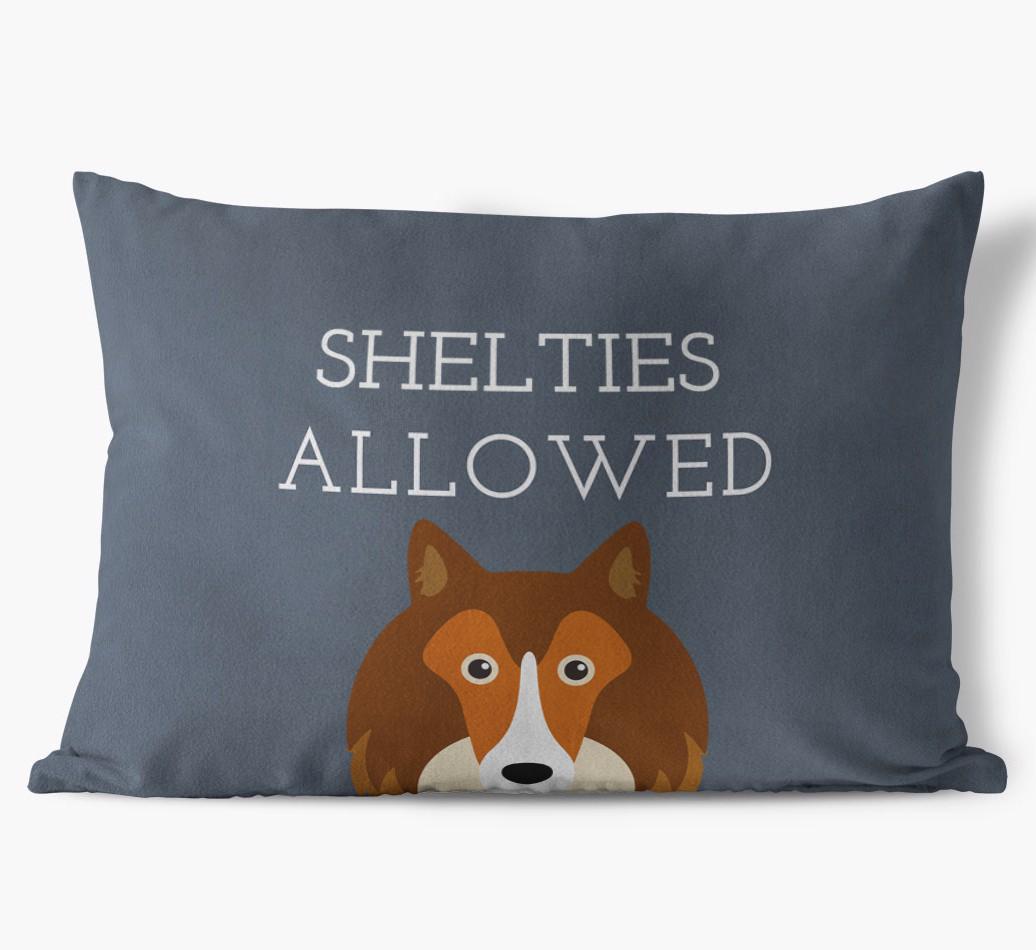 Dogs Allowed: Personalized {breedFullName} Soft Touch Pillow
