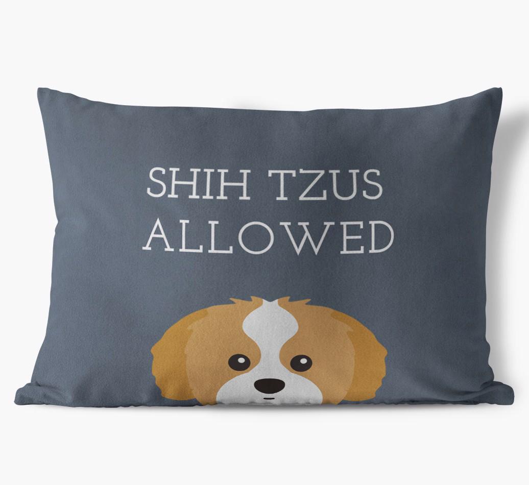 Dogs Allowed: Personalized {breedFullName} Soft Touch Pillow