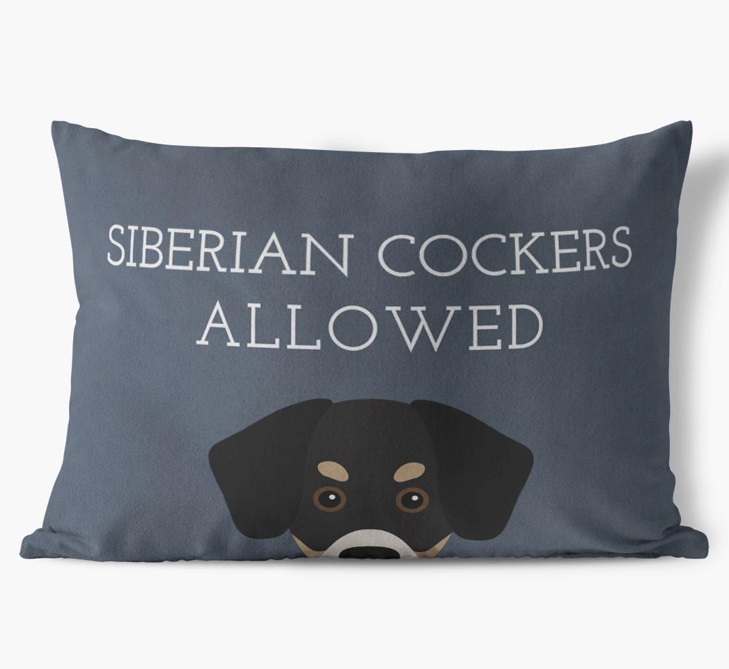 Dogs Allowed: Personalized {breedFullName} Soft Touch Pillow
