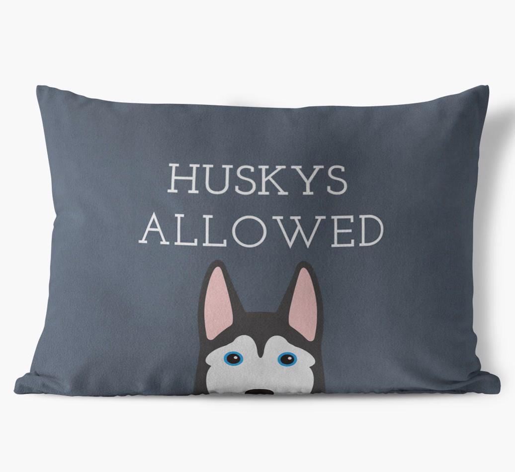 Dogs Allowed: Personalized {breedFullName} Soft Touch Pillow