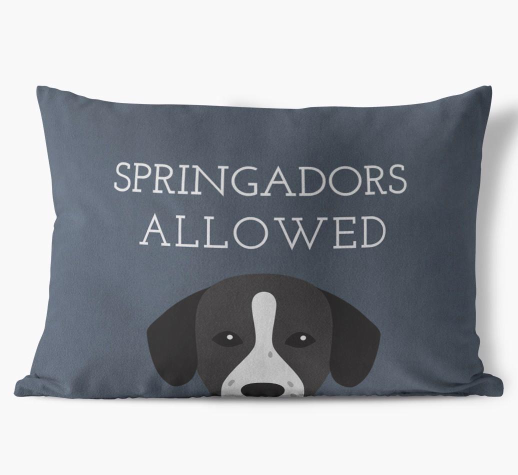 Dogs Allowed: Personalized {breedFullName} Soft Touch Pillow