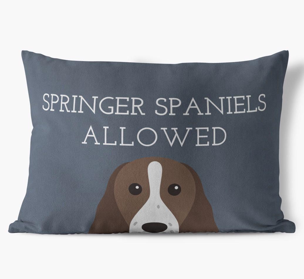 Dogs Allowed: Personalized {breedFullName} Soft Touch Pillow