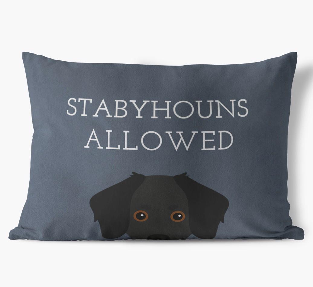 Dogs Allowed: Personalized {breedFullName} Soft Touch Pillow