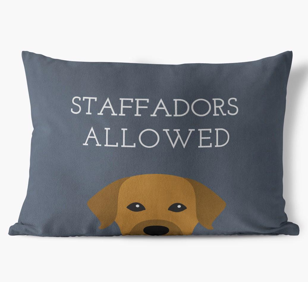 Dogs Allowed: Personalized {breedFullName} Soft Touch Pillow