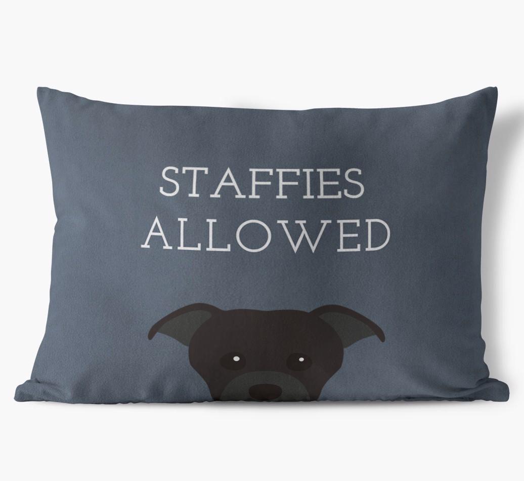 Dogs Allowed: Personalized {breedFullName} Soft Touch Pillow