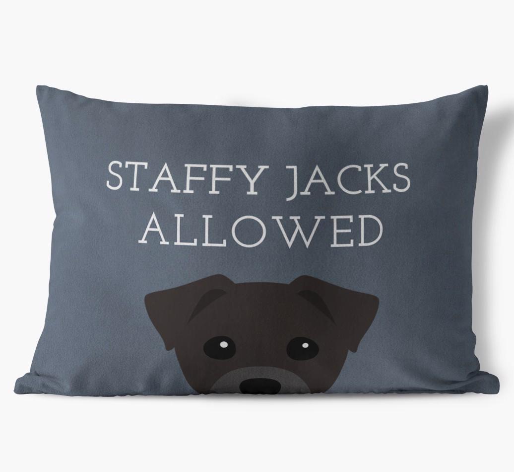 Dogs Allowed: Personalized {breedFullName} Soft Touch Pillow