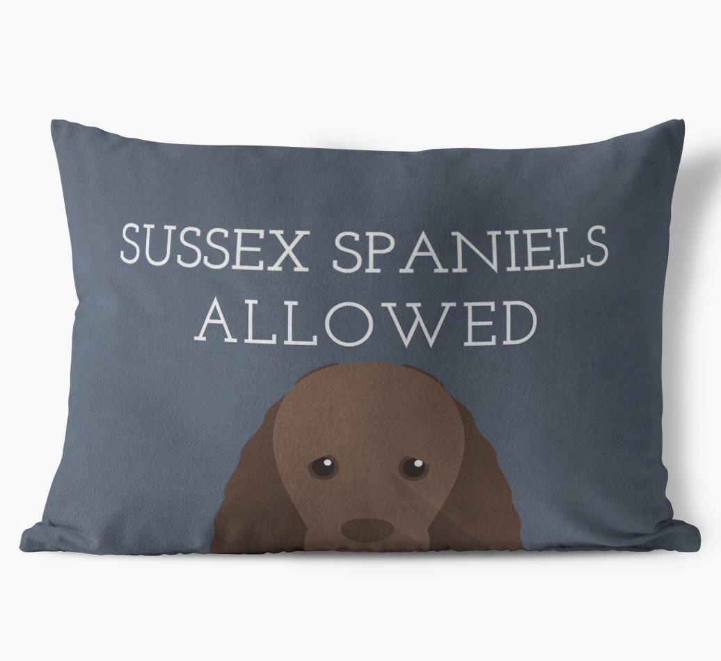 Dogs Allowed: Personalized {breedFullName} Soft Touch Pillow