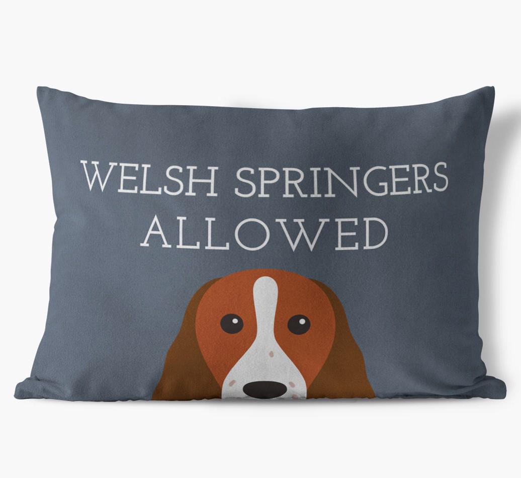 Dogs Allowed: Personalized {breedFullName} Soft Touch Pillow