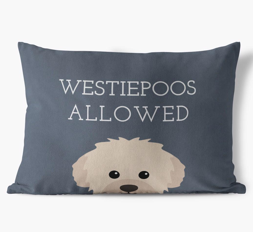 Dogs Allowed: Personalized {breedFullName} Soft Touch Pillow