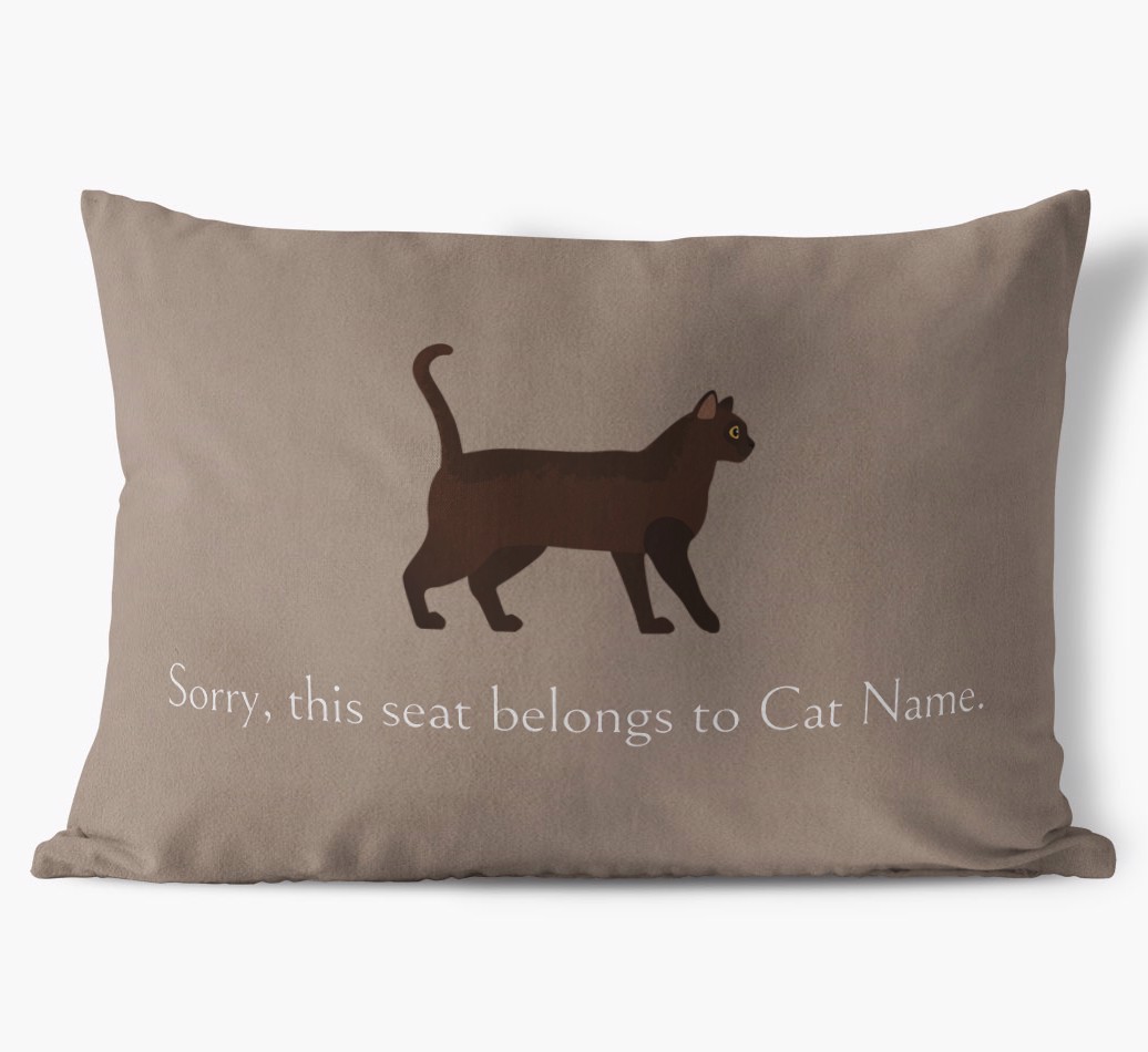 Sorry, This Seat Belongs to... : Personalised {breedCommonName} Soft Touch Cushion