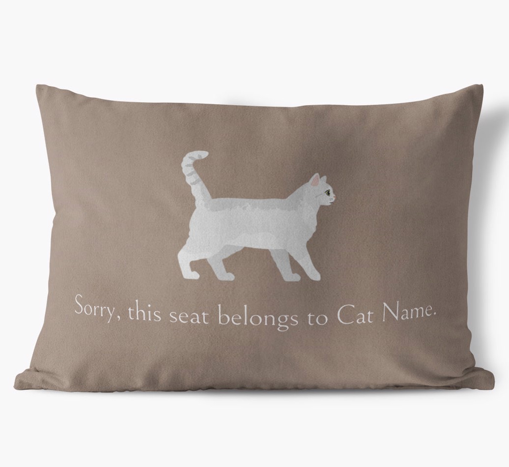Sorry, This Seat Belongs to... : Personalised {breedCommonName} Soft Touch Cushion