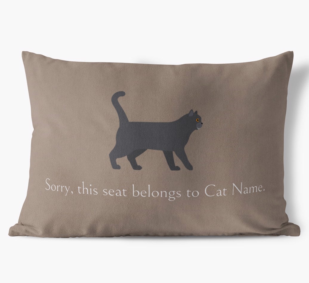 Sorry, This Seat Belongs to... : Personalised {breedCommonName} Soft Touch Cushion