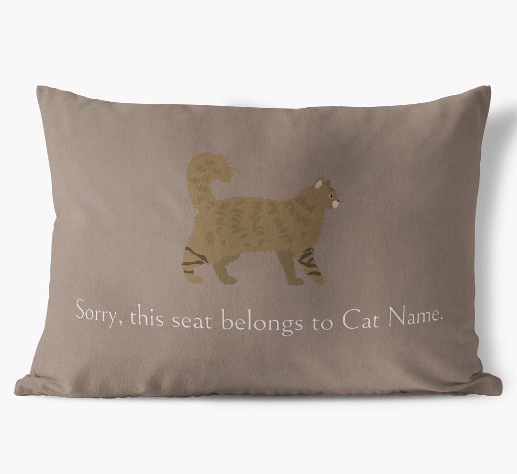 Sorry, This Seat Belongs to... : Personalised {breedCommonName} Soft Touch Cushion