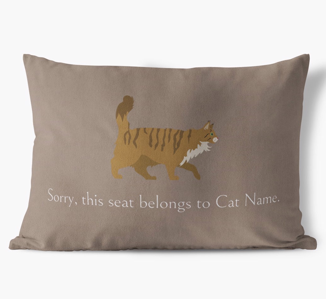 Sorry, This Seat Belongs to... : Personalised {breedCommonName} Soft Touch Cushion