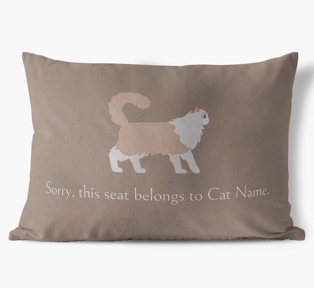 Sorry, This Seat Belongs to... : Personalised {breedCommonName} Soft Touch Cushion