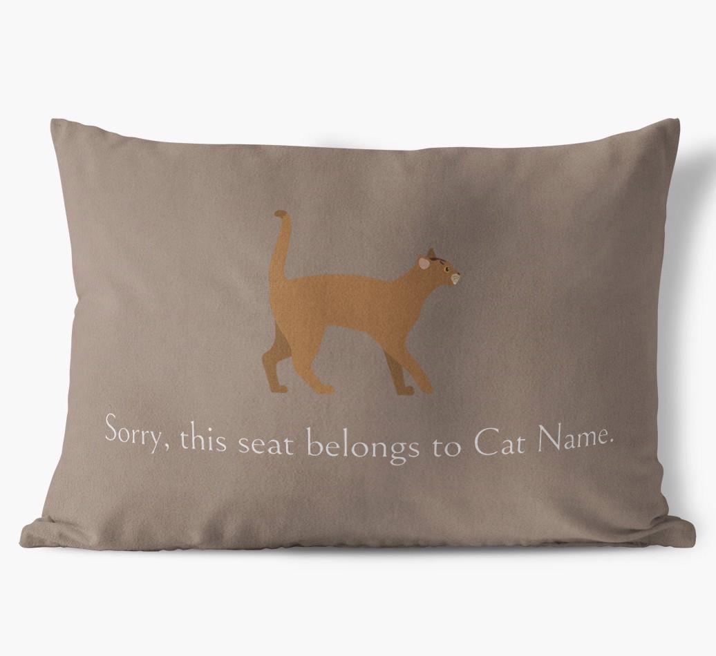Sorry, This Seat Belongs to... : Personalized {breedCommonName} Soft Touch Pillow