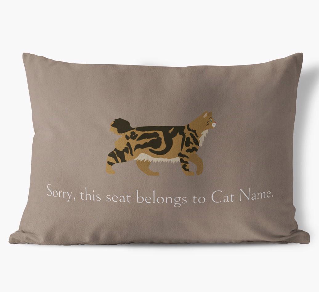Sorry, This Seat Belongs to... : Personalized {breedCommonName} Soft Touch Pillow